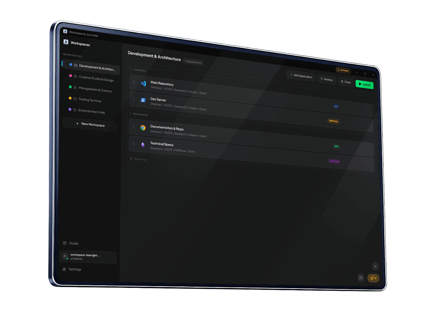 Your environment, ready in a click.