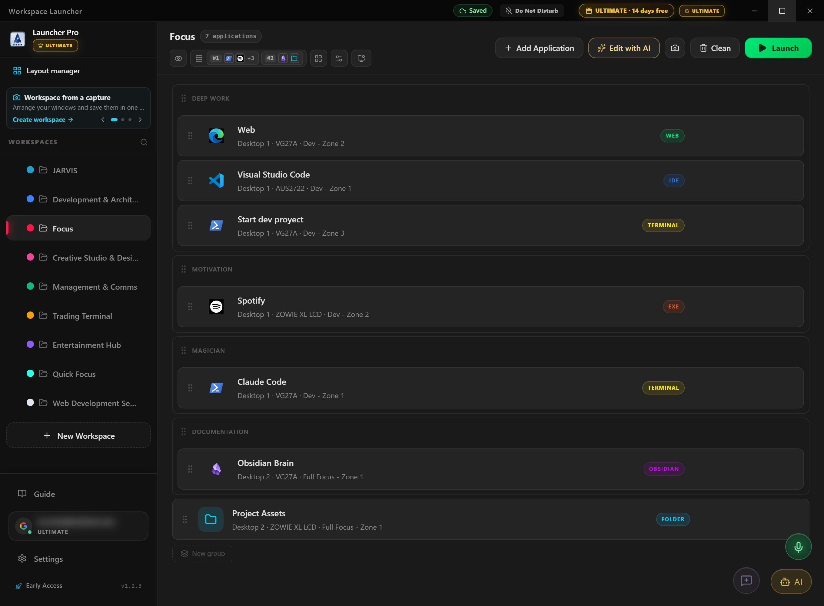 Workspace Launcher