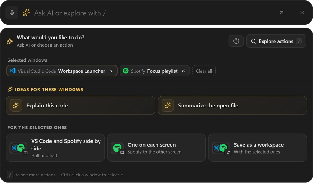 AI-powered omnibar