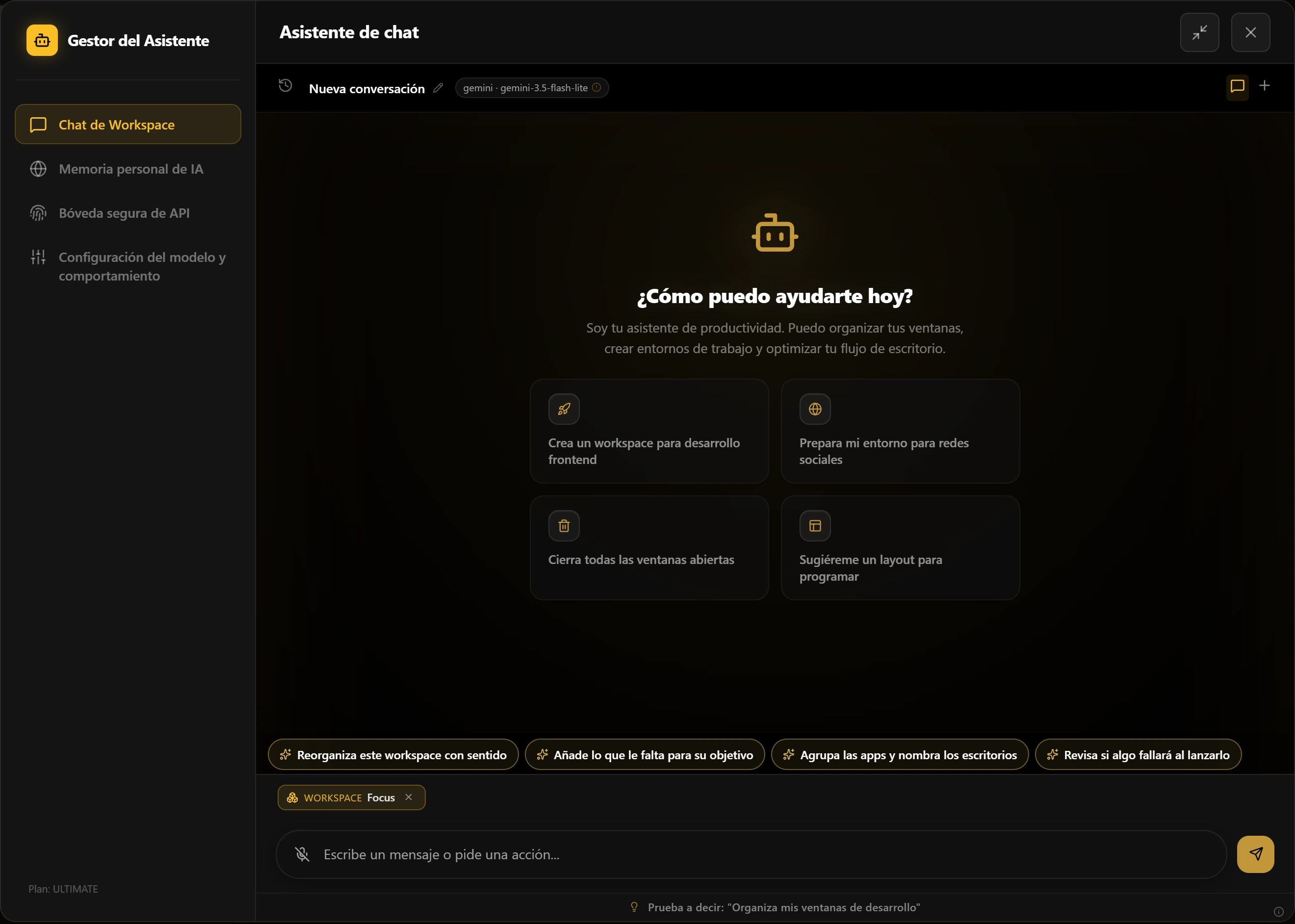 Organiza con IA, por chat o por voz