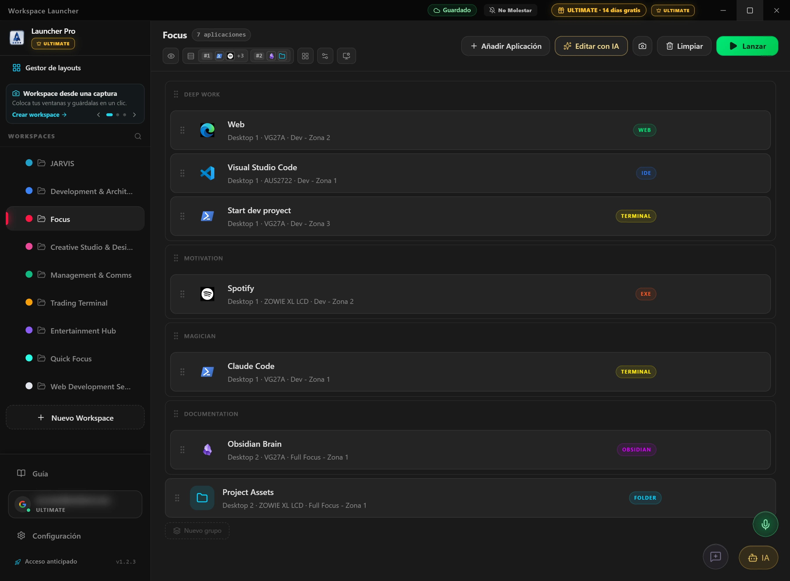 Workspace Launcher